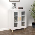 vidaXL Buffet Blanc brillant 69 5x34x90 cm Bois d'ingénierie