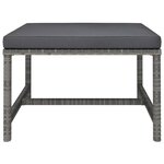 vidaXL Salon de jardin 6 Pièces avec coussins Résine tressée Gris