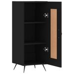 vidaXL Buffet Noir 34 5x34x90 cm Bois d'ingénierie
