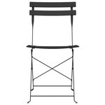 Chaises de jardin pliantes vidaXL 2 Pièces anthracite en acier