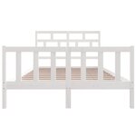 vidaXL Cadre de lit sans matelas blanc bois massif 160x200 cm