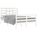 vidaXL Cadre de lit sans matelas blanc bois massif 120x200 cm