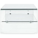 vidaXL Table basse Clair 98x45x31 cm Verre trempé