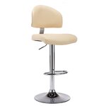 vidaXL Tabourets de bar lot de 2 crème similicuir