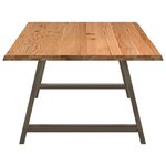 vidaXL Table à manger et bord naturel bois massif chêne rectangulaire