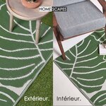 Tapis extérieur terrasse réversible - Tapis de jardin imperméable et résistant UV - Ada - Vert- 150x240 cm - HOMESCAPES