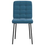 vidaXL Chaises à manger lot de 4 Bleu Velours