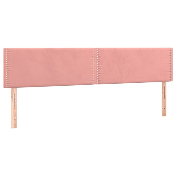 vidaXL Têtes de lit 2 Pièces Rose 100x5x78/88 cm Velours