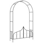 vidaXL Voûte de jardin avec portail Noir 138x40x238 cm Fer