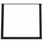 vidaXL Pieds de table à manger en U 2 pièces Noir 100 x (72-73) cm Acier