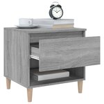vidaXL Table de chevet Sonoma gris 50x46x50 cm Bois d'ingénierie