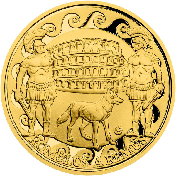 Pièce de monnaie en Or 100 Dollars g 62.2 (2 oz) Millésime 2022 ROMULUS AND REMUS