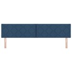 vidaXL Tête de lit avec des lumières à LED Réglable Bleu 200 cm tissu
