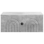 vidaXL Cabinet de chevet mural Gris béton 49 x 34 5 x 20 cm