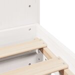 vidaXL Cadre de lit sans matelas blanc 135x190 cm bois de pin massif