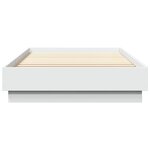 vidaXL Cadre de lit sans matelas avec lumières LED blanc 100x200 cm