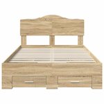 vidaXL Cadre de lit Chêne Sonoma 120 x 200 cm Bois d'ingénierie