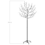 vidaXL Sapin de Noël 200 LED blanc chaud Cerisier en fleurs 180 cm