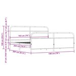 vidaXL Cadre de lit en métal sans matelas chêne sonoma 193x203 cm