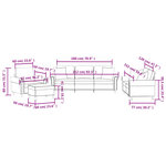 vidaXL Ensemble de canapés 4 Pièces avec coussins rose velours