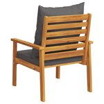 vidaXL Fauteuil de jardin lot de 2 avec coussin bois massif d'acacia