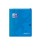 Cahier Easybook agrafé17x22cm 96 pages grands carreaux 90g bleu x 10 OXFORD