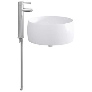 vidaXL Lavabo de salle de bains Chrome 38 5 x 38 5 x 16 cm métal