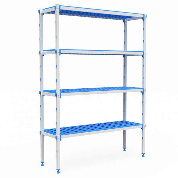 Rayonnage aluminium 4 niveaux compatible bac gn 2/3 -  l 715 à 1950 mm - pujadas -  - aluminium1045 mm420 x385x1750mm