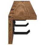 vidaXL Porte-manteau mural Bois ancien 40 x 10.5 x 10.5 cm