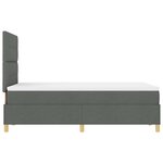 vidaXL Lit à ressorts avec matelas Gris foncé 120 x 190 cm tissu