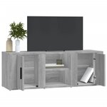 vidaXL Meuble TV Sonoma gris 100x31 5x35 cm Bois d'ingénierie
