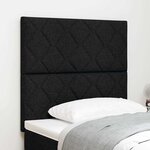 vidaXL Tête de Lit en Tissu Geometric Manuel Noir 90 cm tissu