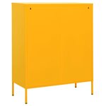 vidaXL Armoire de rangement Jaune moutarde 80x35x101 5 cm Acier