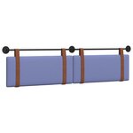 vidaXL Tête de lit suspendue Bleu denim PU antique