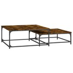vidaXL Tables basses gigognes 2 Pièces chêne fumé bois d'ingénierie