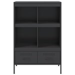 vidaXL Buffet haut noir 68x39x101 5 cm acier