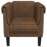 vidaXL Fauteuil marron similicuir daim