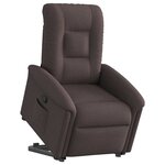 vidaXL Fauteuil inclinable marron foncé tissu