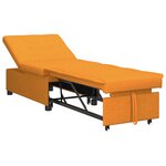 vidaXL Sofa-lit 3 en 1   design pliant en tissu jaune foncé