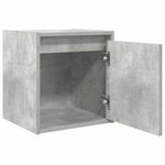 vidaXL Tables de chevet murales 2 Pièces gris béton 38x34x40 cm