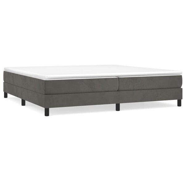 vidaXL Cadre de lit Gris foncé 200 x 200 cm Velours