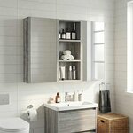 vidaXL Armoire murale de salle de bain Gris Sonoma 30 x 14 x 70 cm