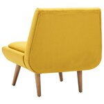 vidaXL Fauteuil sans accoudoirs jaune tissu