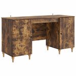 vidaXL Bureau Chêne fumé 142 5 x 50 x 75 cm Bois d'ingénierie