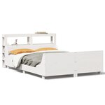 vidaXL Cadre de lit sans matelas blanc 140x190 cm bois de pin massif