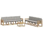 vidaXL Ensemble de canapés d'extérieur 9 pc Blanc et gris clair