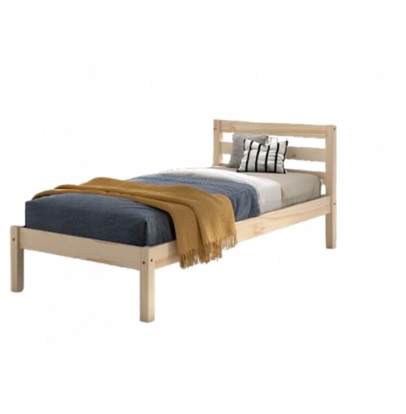 Lit PINO naturel 90x200 - Sommier inclus