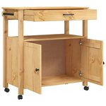 vidaXL Chariot de cuisine MONZA 84x40x88 5 cm bois massif de pin