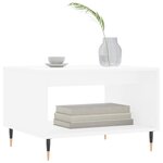 vidaXL Table basse blanc 60x50x40 cm bois d'ingénierie