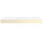 vidaXL Matelas de lit à ressorts ensachés fermeté moyenne Crème 100x200x20 cm